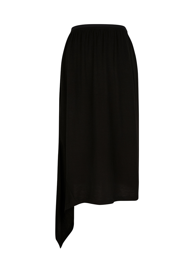 medium asymmetric skirt (black)