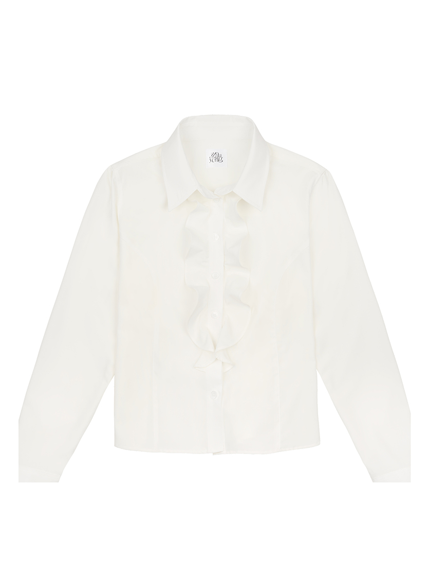 watery detail shirt (white)