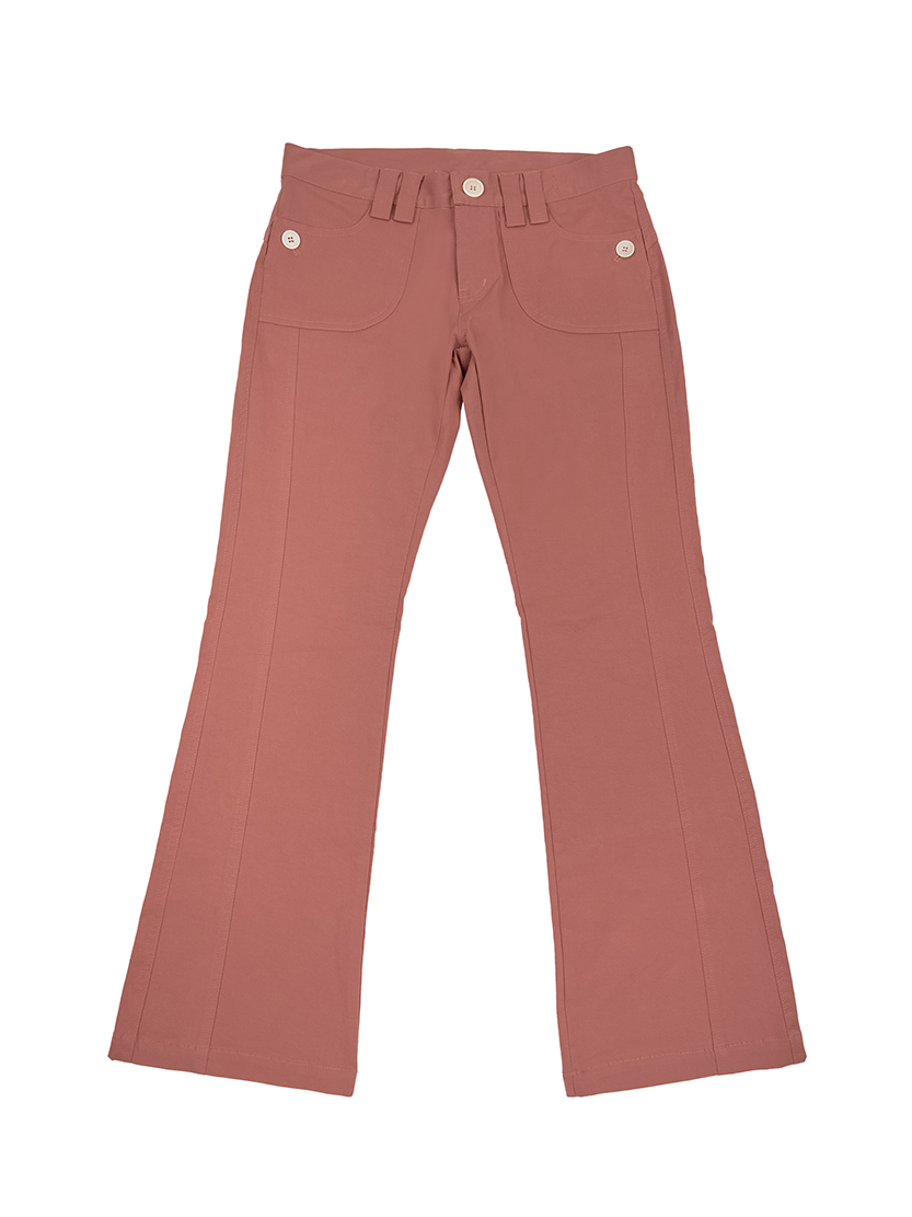 line bootcut trousers (pink)